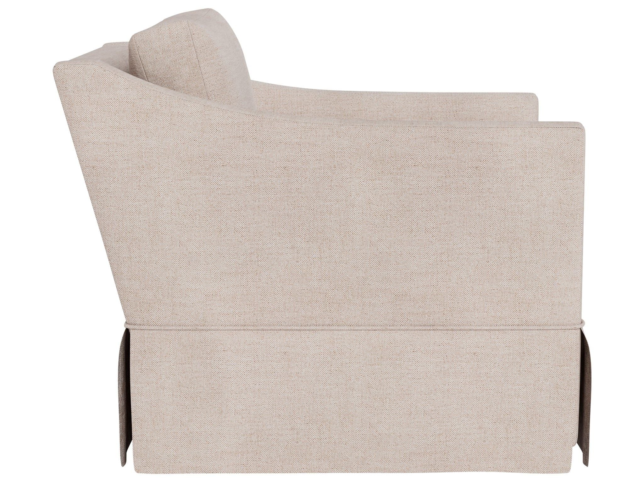 Asher - Skirted Swivel Chair, Special Order - Beige