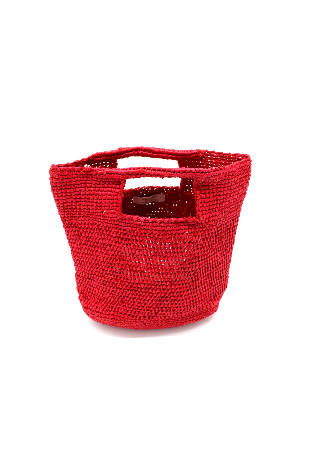 Mini ConCon Crochet Petite Straw Basket: Saffron Two Tone Zebra Stripe