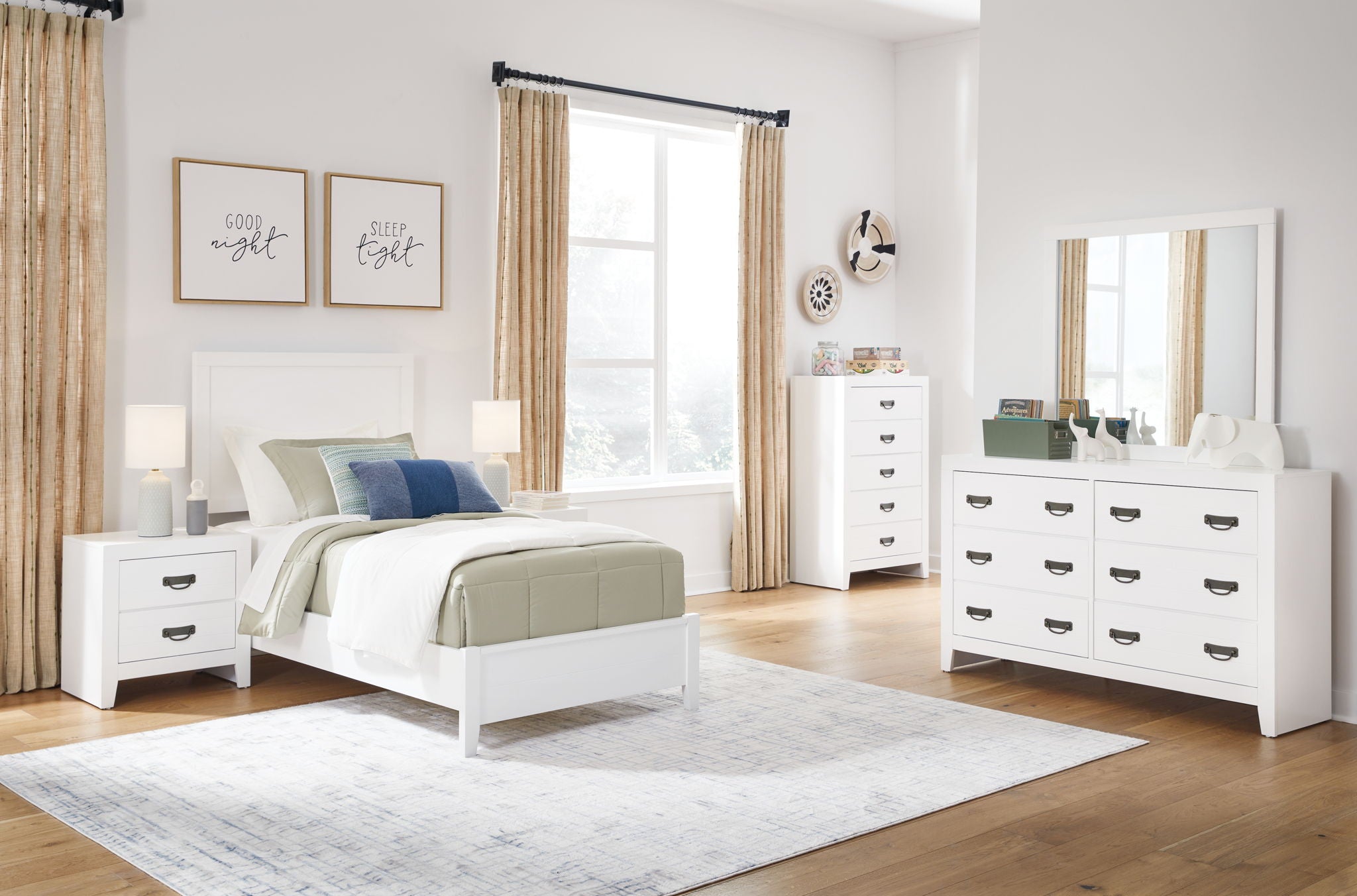 Binterglen - Two Drawer Night Stand - White