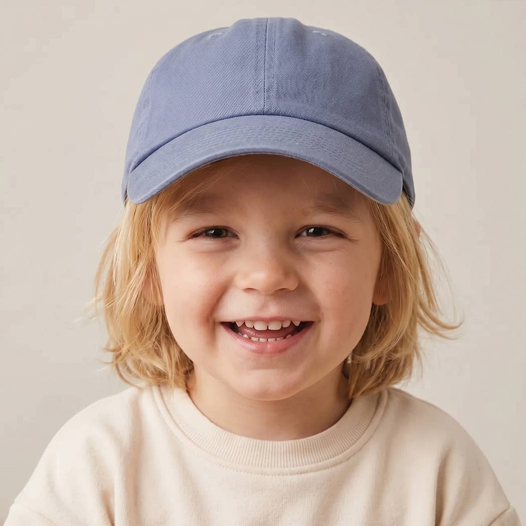 Kids Washed Low Profile Cotton Baseball Cap