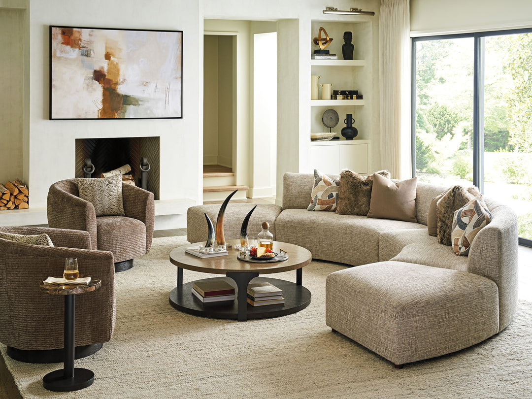 Zanzibar - Kampala Round Accent Table - Dark Brown