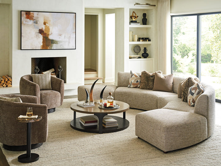 Zanzibar - Kampala Round Accent Table - Dark Brown