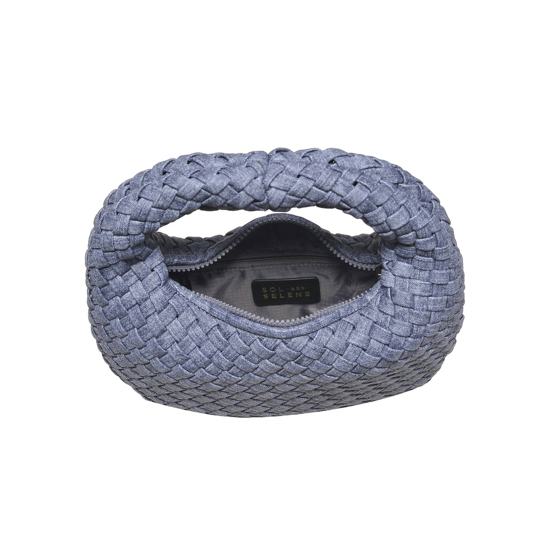 Dare to Dream - Small Woven Neoprene Clutch: Dark Denim
