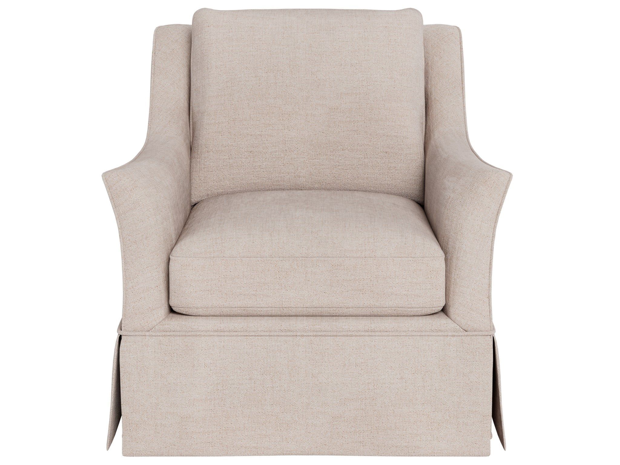 Henri - Skirted Swivel Chair, Special Order - Beige