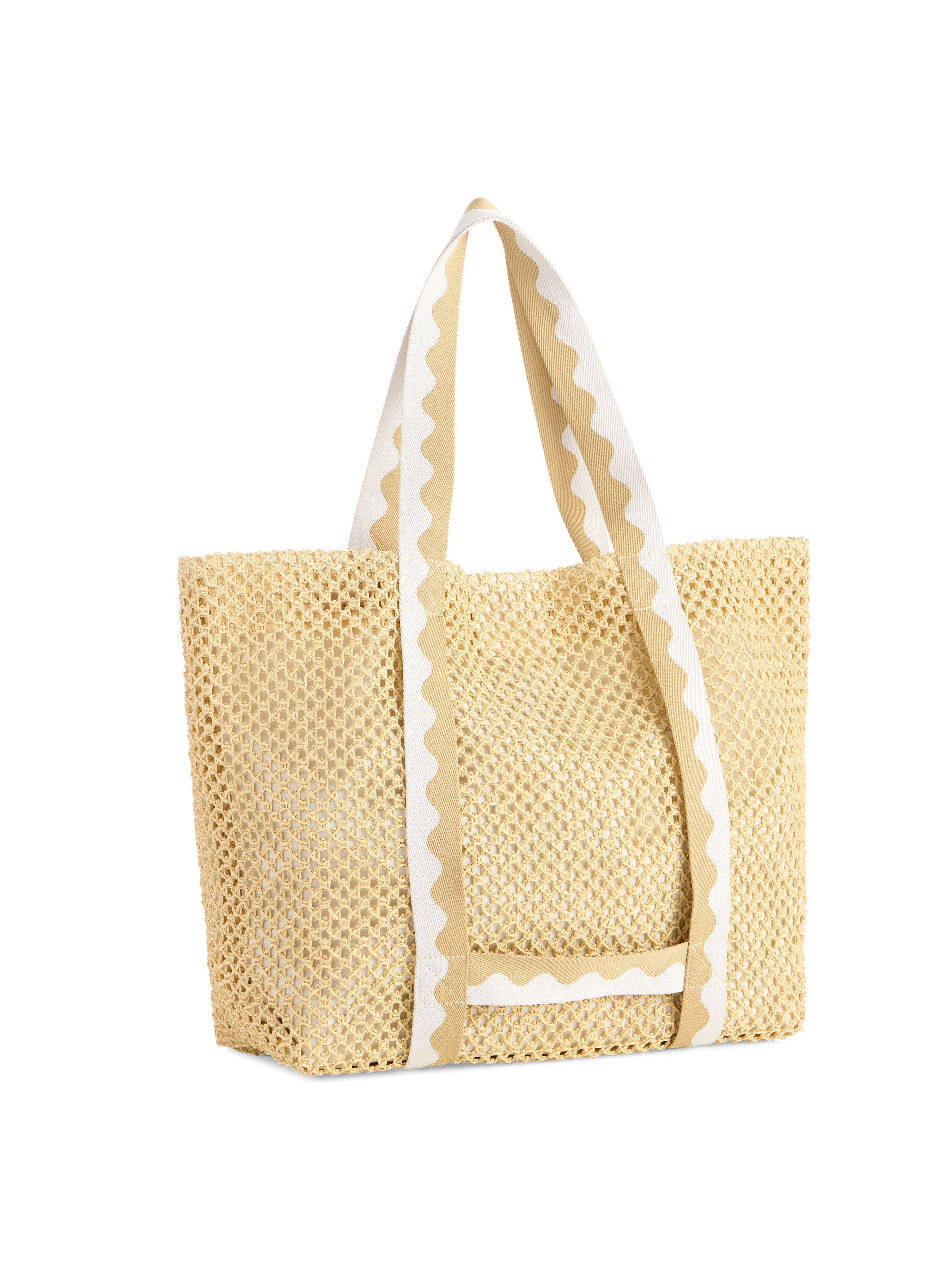 "BRIDE" HAT AND TOTE SET,NATURAL