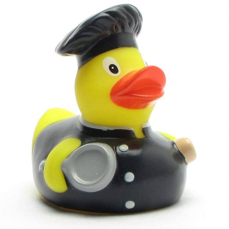 Cook bath duck - black - rubber duck