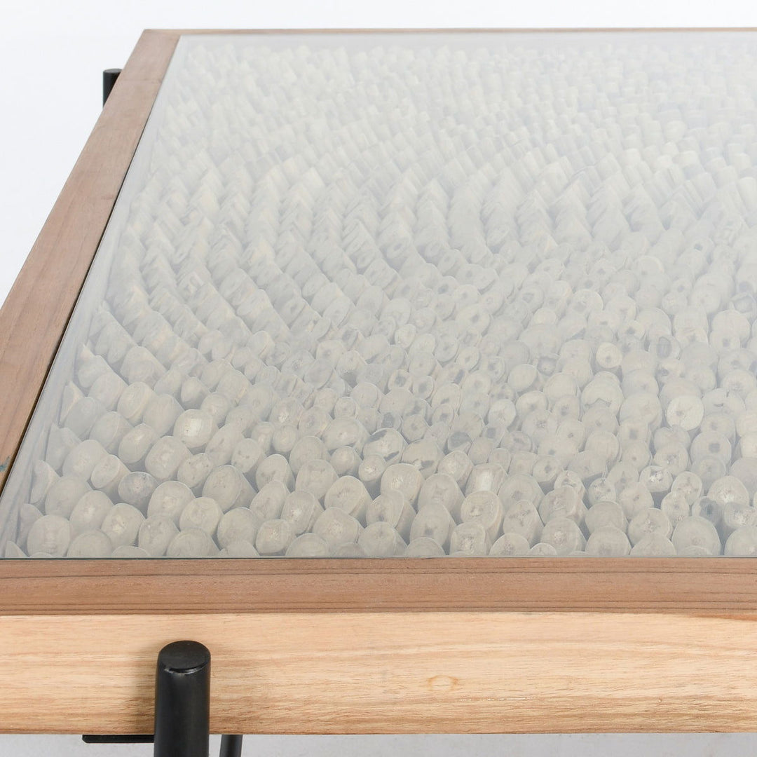 Cyrus - Square Coffee Table - Natural / Black