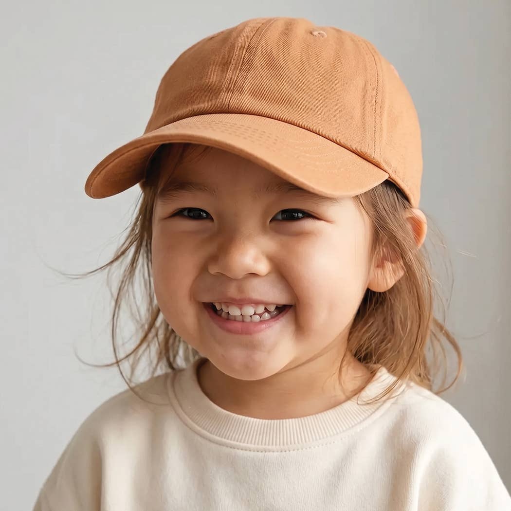 Kids Washed Low Profile Cotton Baseball Cap