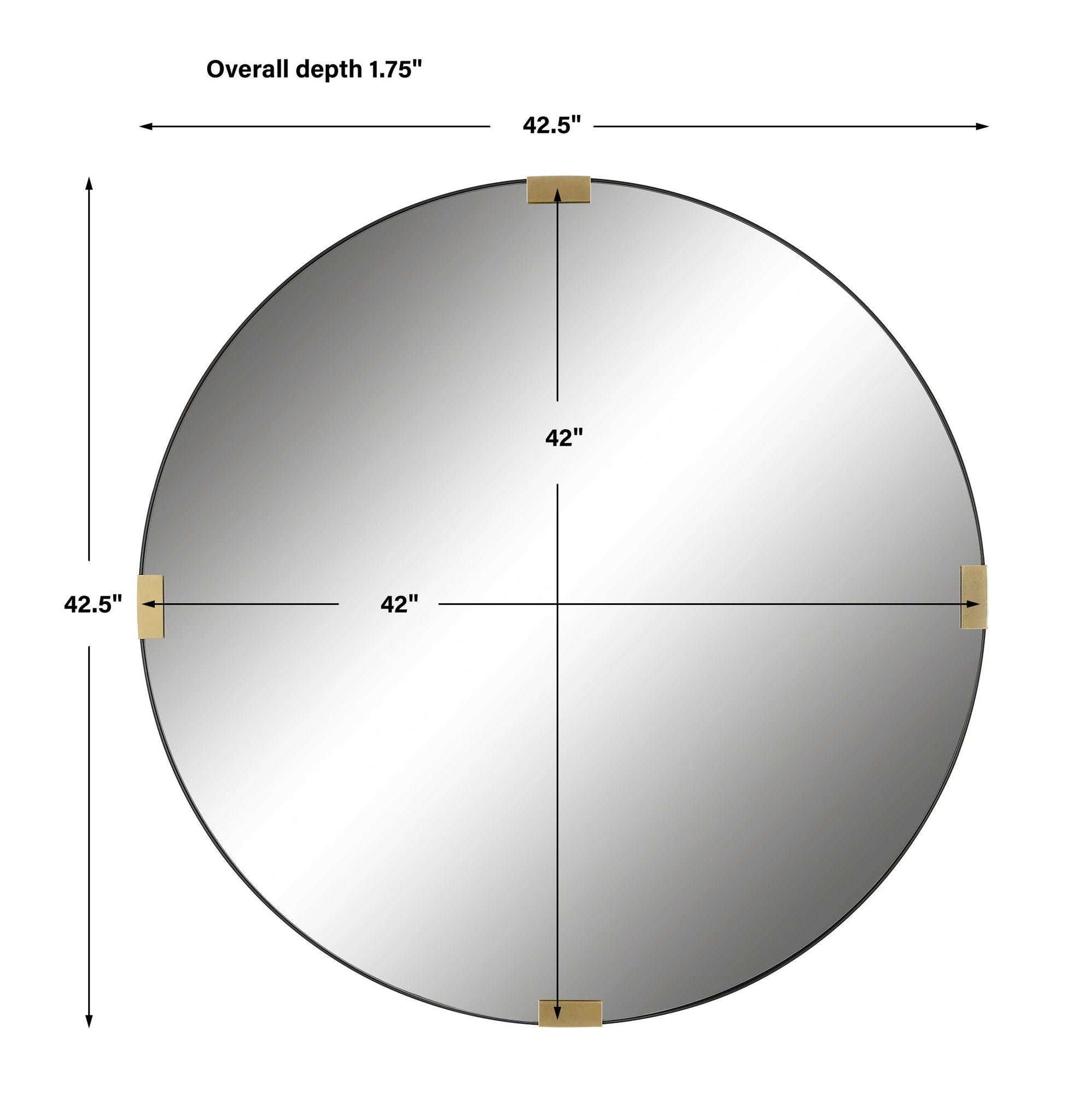 Clip - Modern Round Mirror