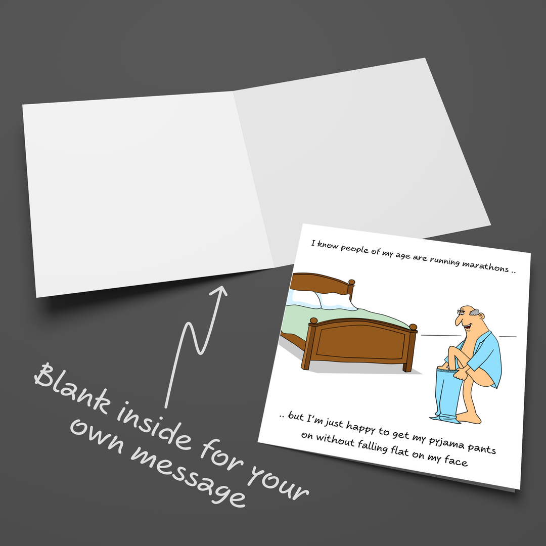 Funny Birthday Card 50th 60th 70th for Husband Father/Dad Uncle Male Friend - Humorous Old Aged Age - Fathers Day Card Ambition Tired