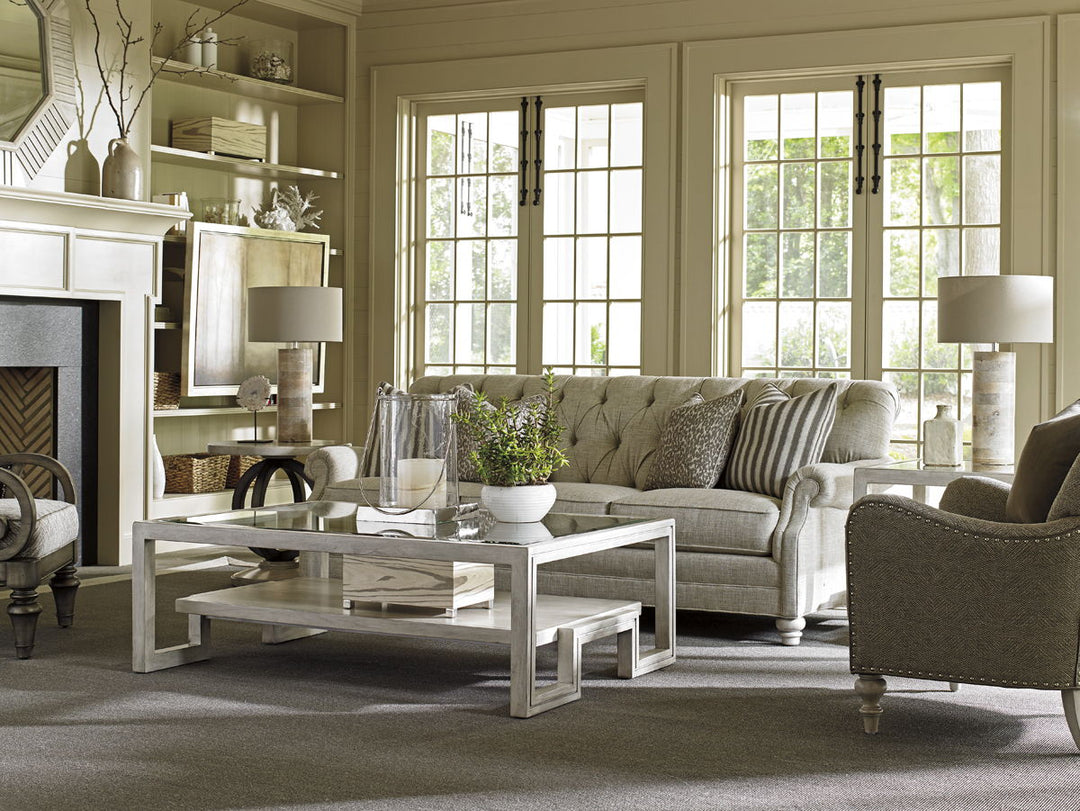 Oyster Bay - Saddlebrook Rectangular Cocktail Table - Pearl Silver
