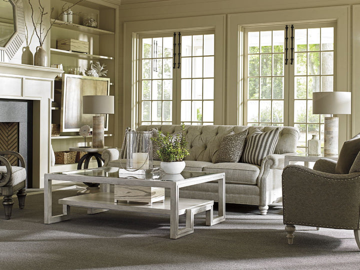 Oyster Bay - Saddlebrook Rectangular Cocktail Table - Pearl Silver