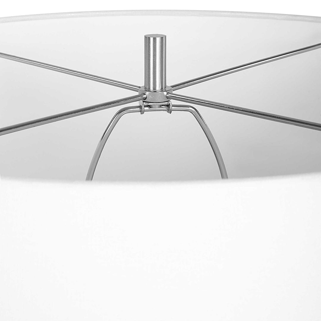 Laced Up - Sea Foam Glass Table Lamp