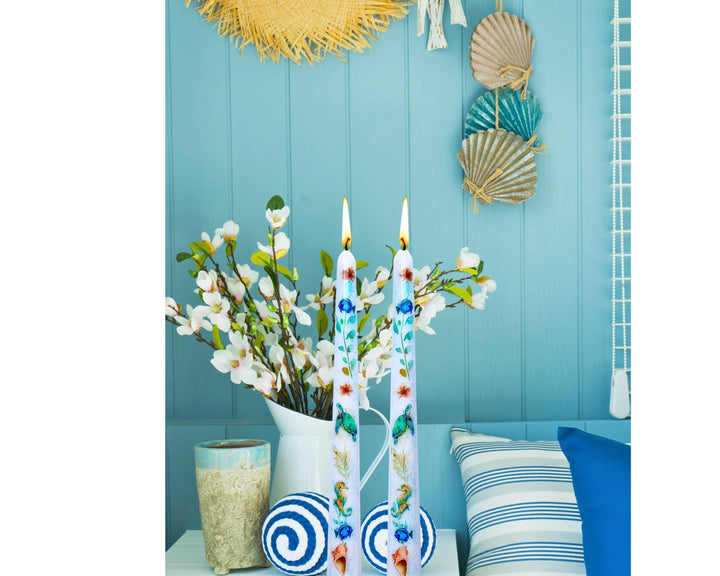Coastal Candle Decor, Beach House Candle, Nautical Decor