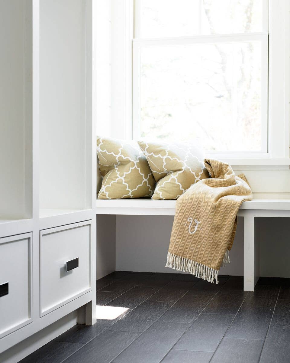 355 - Herringbone Plush Throw: Sky