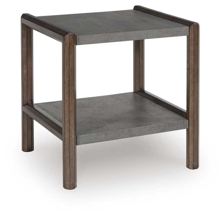 Kallenny - Brown / Gray - Rectangular End Table