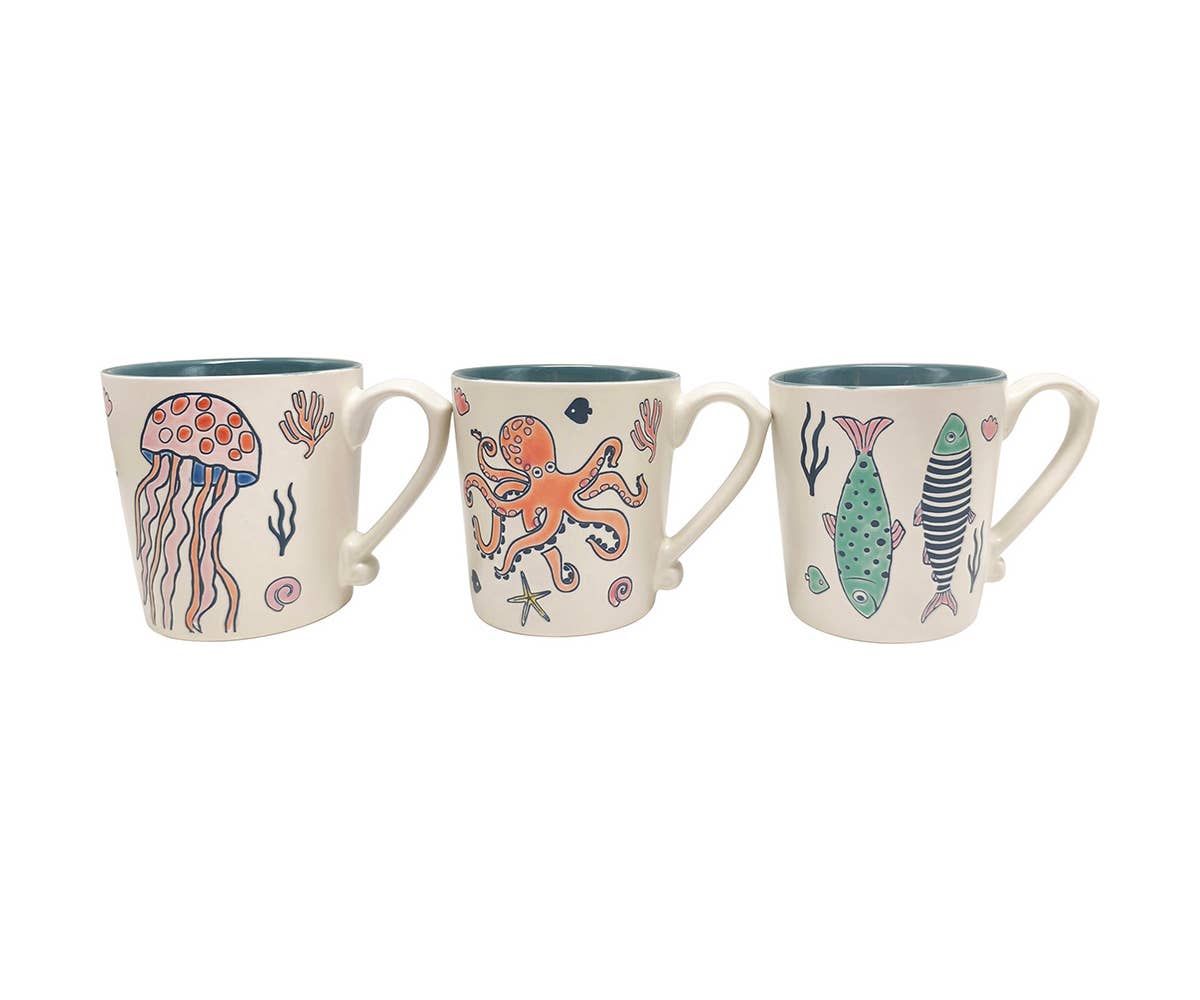 FINN AND FISH 18OZ MUG, 3 ASST