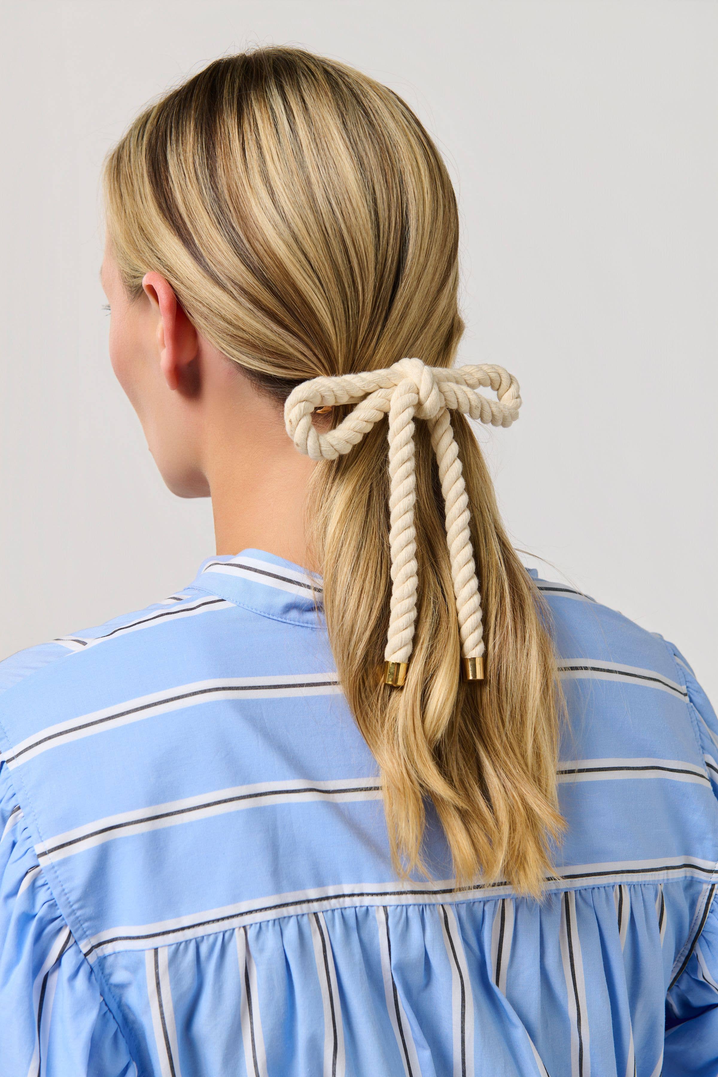 ROPE BOW CLIP,NATURAL
