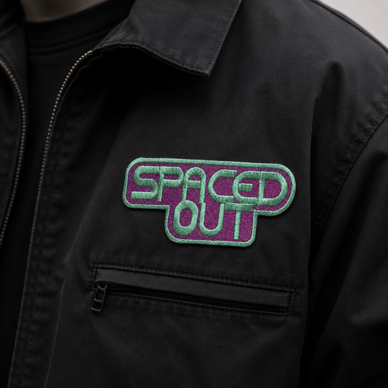Space Spaced Out Verbage - Sew Original Patch – 1.8" x 3.85"