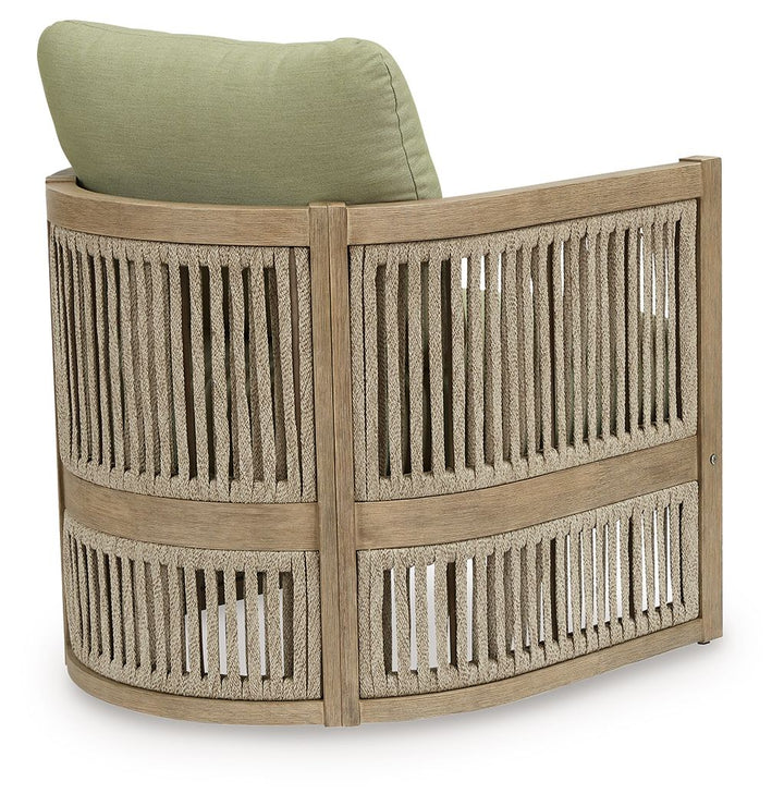 Serena Shores - Beige / Green - Lounge Chair With Cushion (Set of 2)