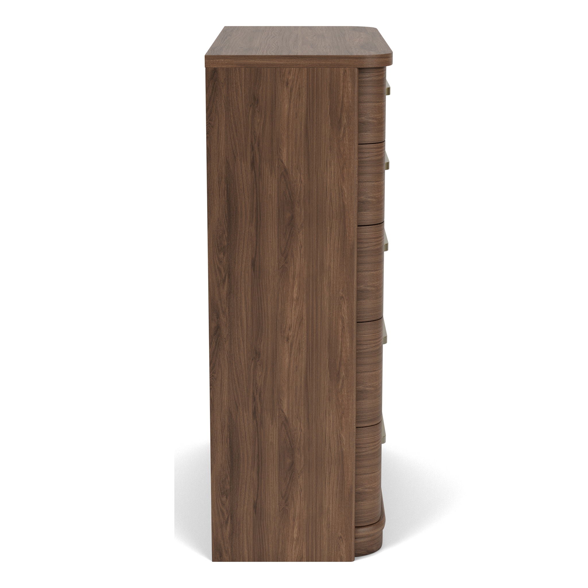 Delia - 5 Drawer Chest - Nouveau Walnut