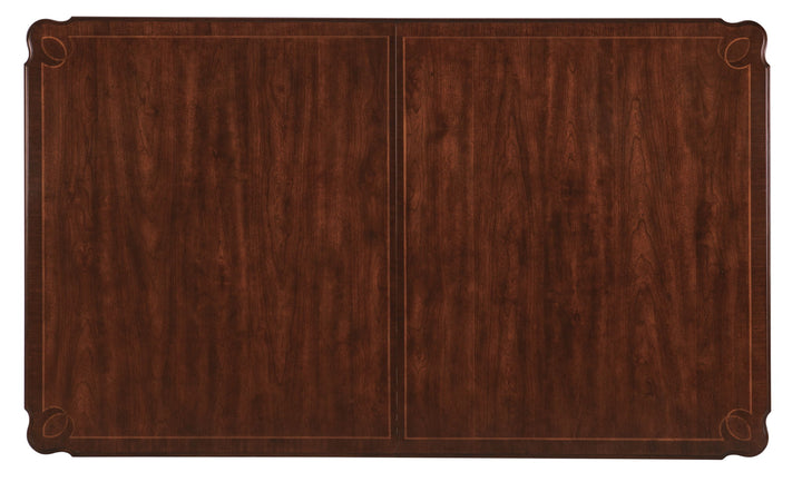Charleston - Rectangle Leg Dining Table With 2-22in leaves - Dark Brown