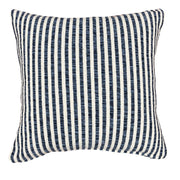 Metropolitan Striped Throw Pillow: Blue/White / Poly Filled
