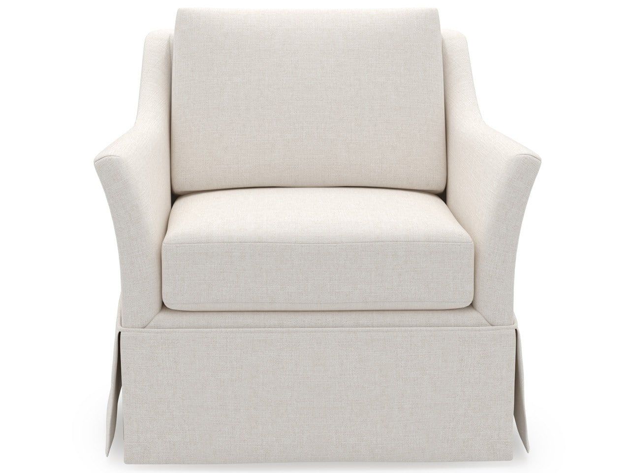 Madison - Skirted Swivel Chair, Special Order - White