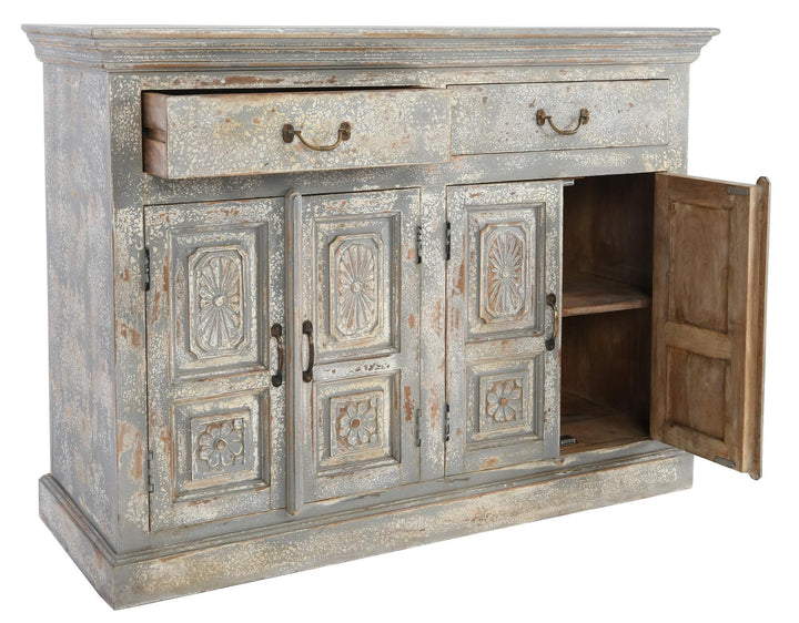 2 Drawer 4 Door Sideboard - Blue