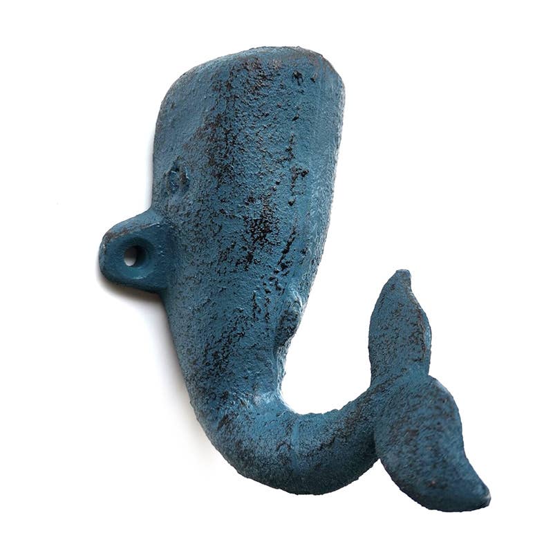 4" Blue Whale Cast Iron Wall Hook