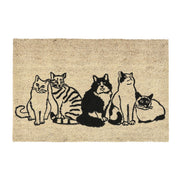 Doormats - Kitty Crew Doormat - Black / Sand