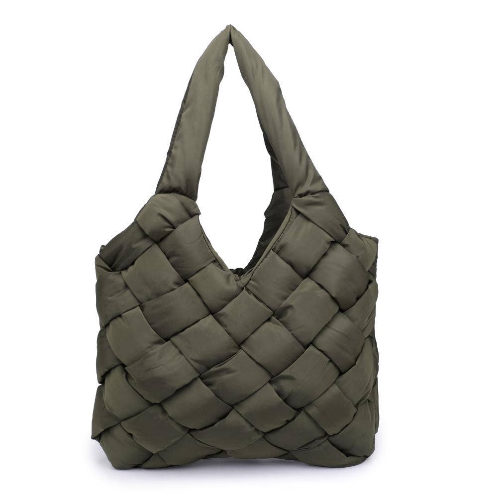 Illumine Woven Nylon Tote: Nude
