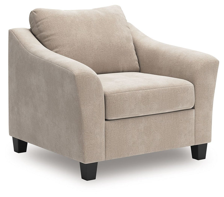 Willarae - Taupe - 2 Pc. - Chair And A Half, Ottoman