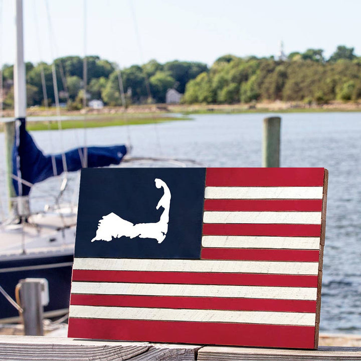 Cape Cod Wooden American Flag: Small