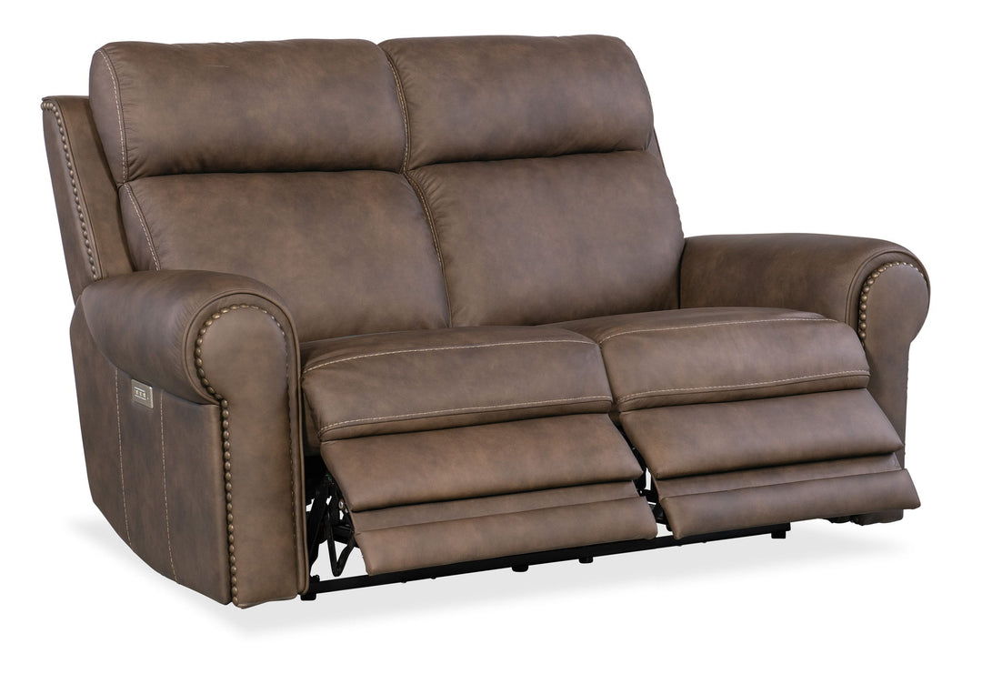 Duncan - Power Loveseat With Power Headrest & Lumbar - Dark Brown
