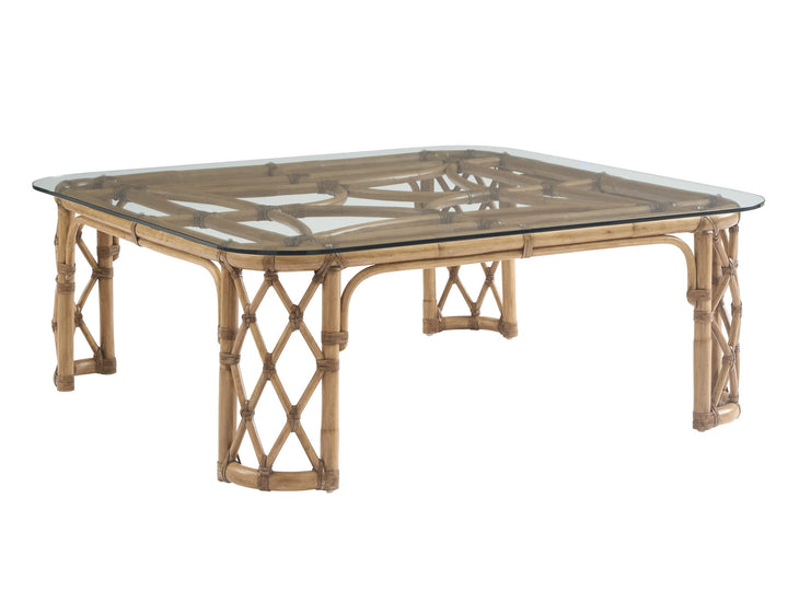 Key Biscayne - Coral Reef Square Cocktail Table - Light Brown