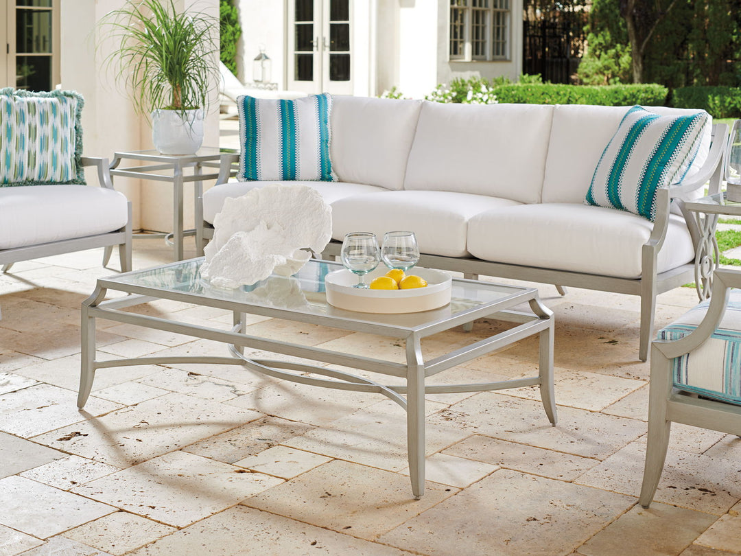 Silver Sands - Rectangular Cocktail Table - Pearl Silver