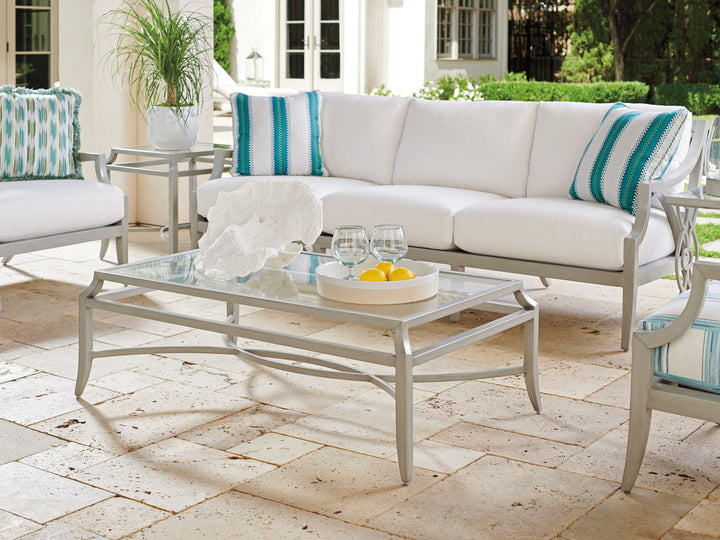 Silver Sands - Rectangular Cocktail Table - Pearl Silver