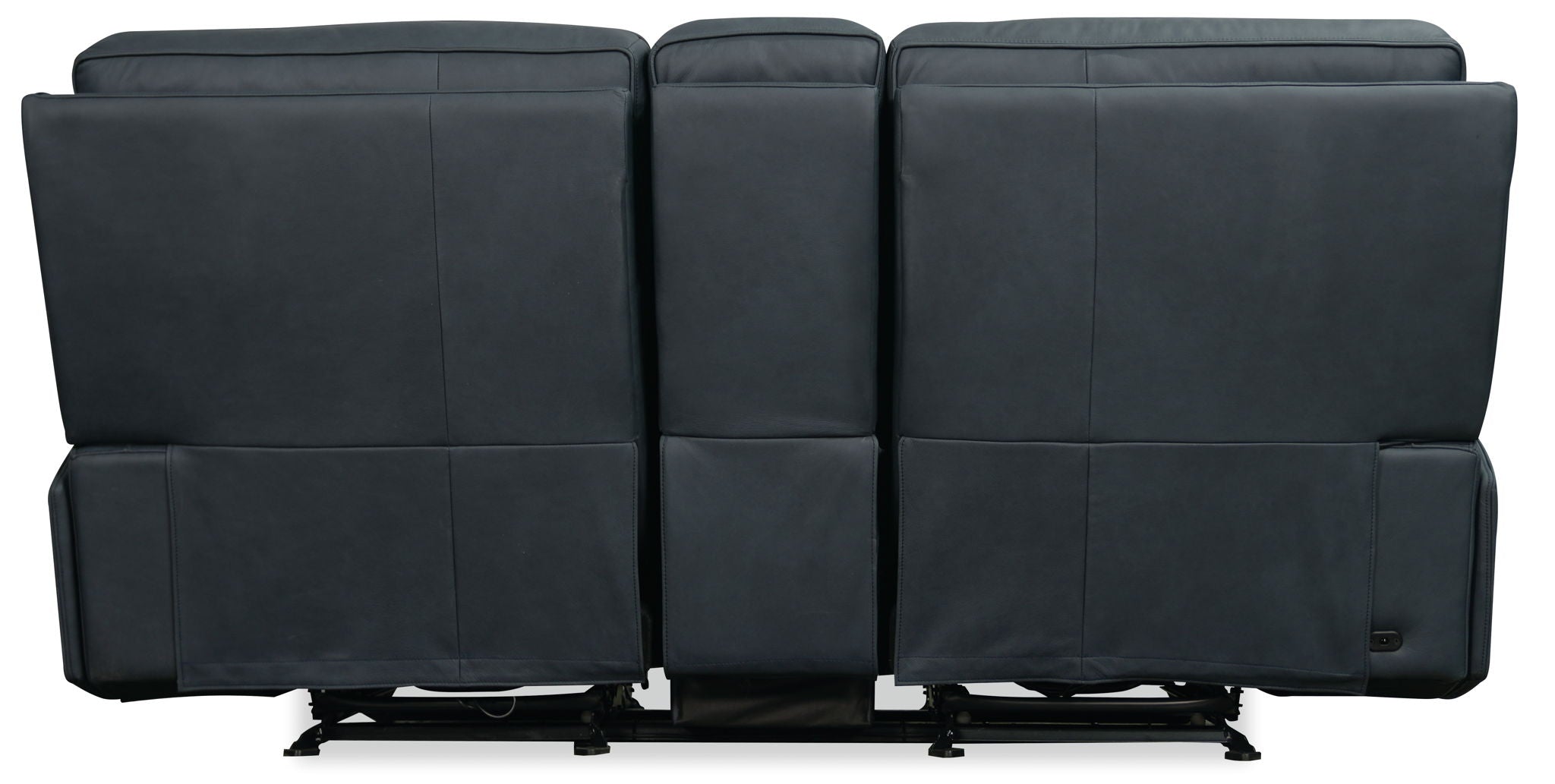 MS - Riverton Power Gliding Console Loveseat With Power Headrest And Lumbar - Black