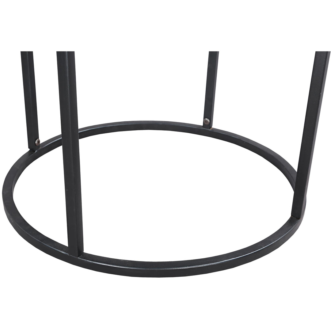Declan - Round Side Table - Black
