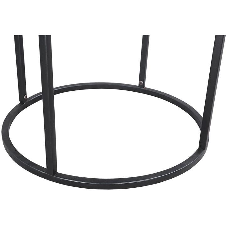 Declan - Round Side Table - Black