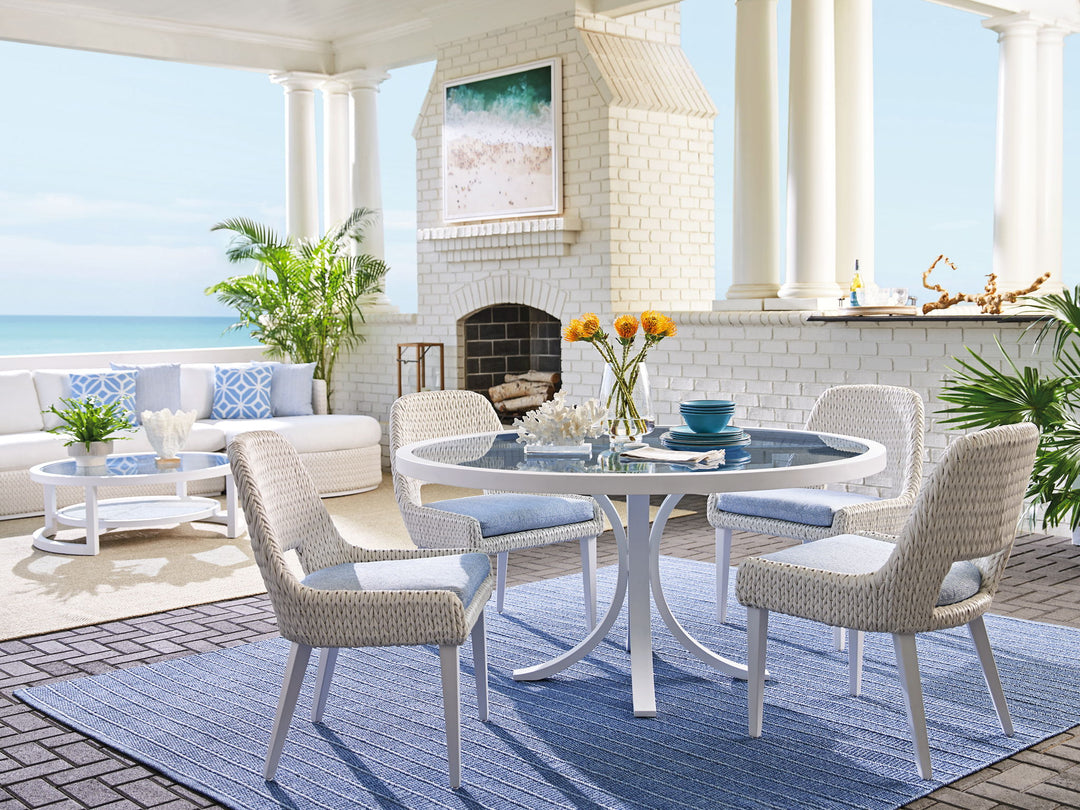 Ocean Breeze Promenade - Occasional Dining Chair - White / Light Blue