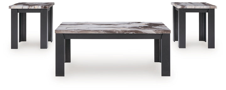Jazmore - Dark Brown - Occasional Table Set (Set of 3)