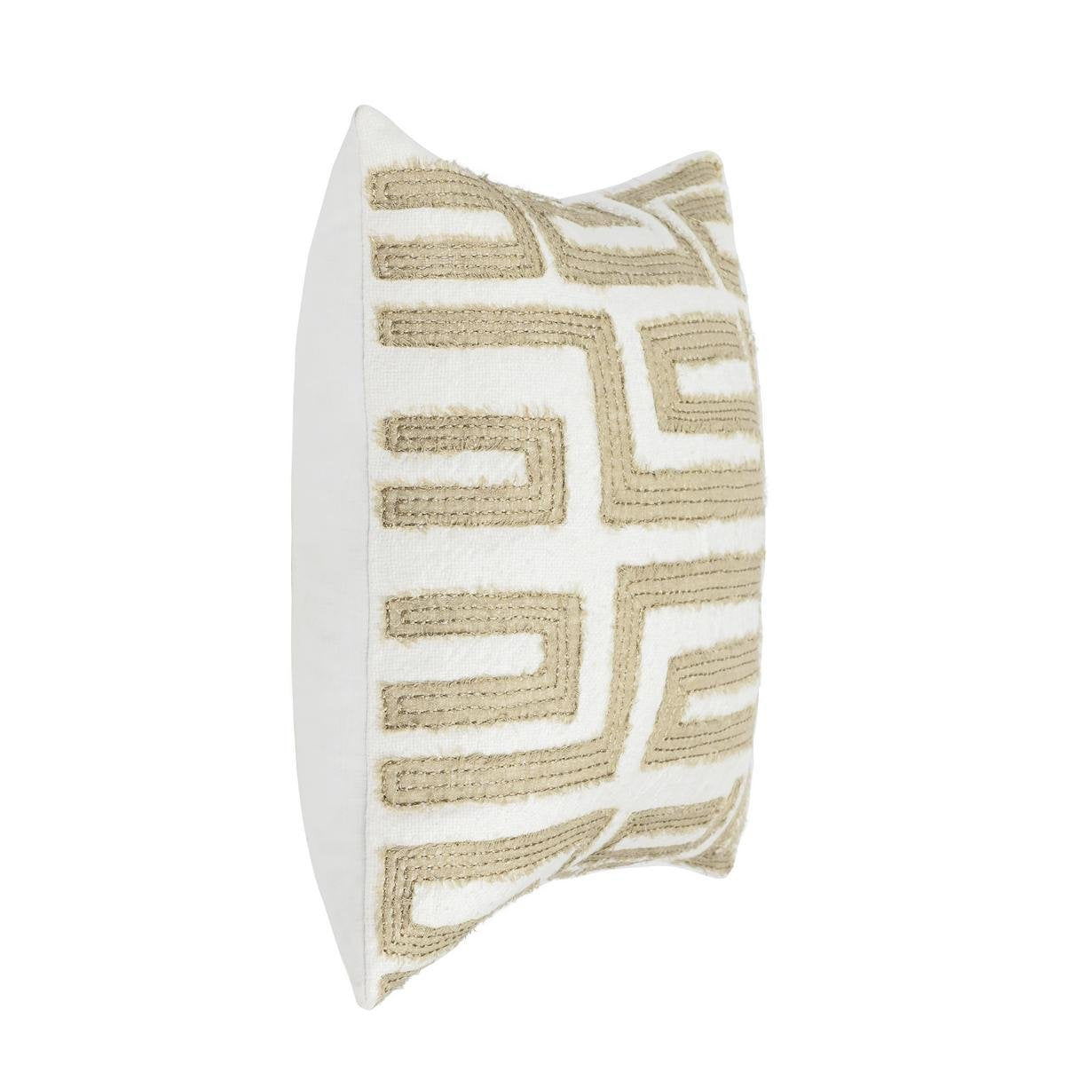 Villa Classics - Mateo 22" x 22" Pillow - Metallic Gold / Ivory