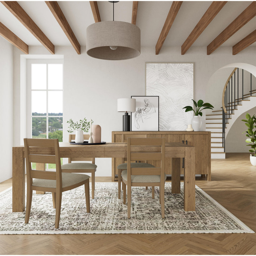 Davie - Side Chair With Upholstered Seat (Set of 2) - Light Brown
