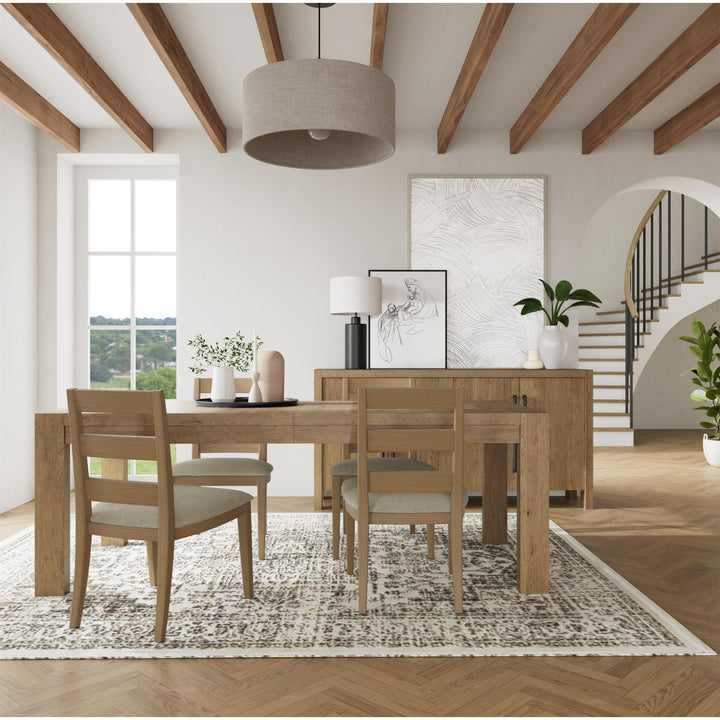 Davie - Side Chair With Upholstered Seat (Set of 2) - Light Brown