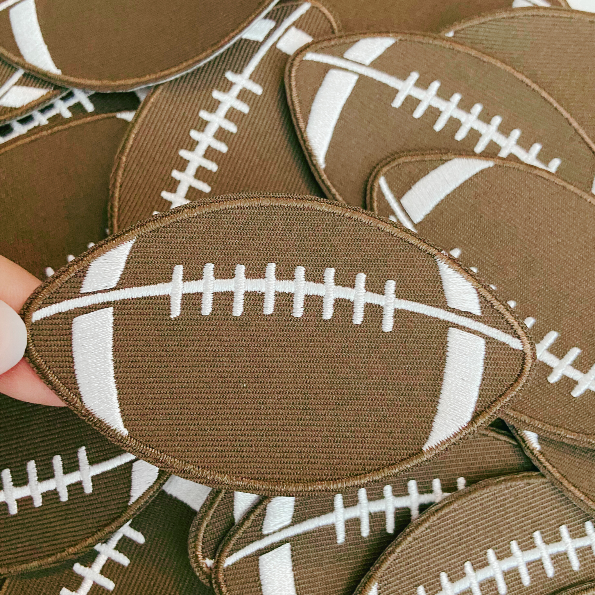 3" Football -  Embroidered Hat Patch