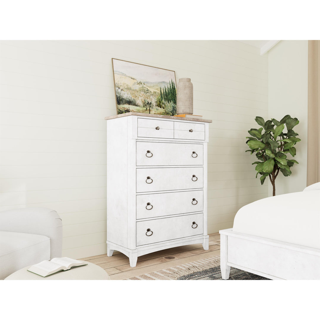 Maddox - Five Drawer Chest - White