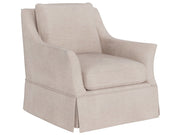 Henri - Skirted Swivel Chair, Special Order - Beige