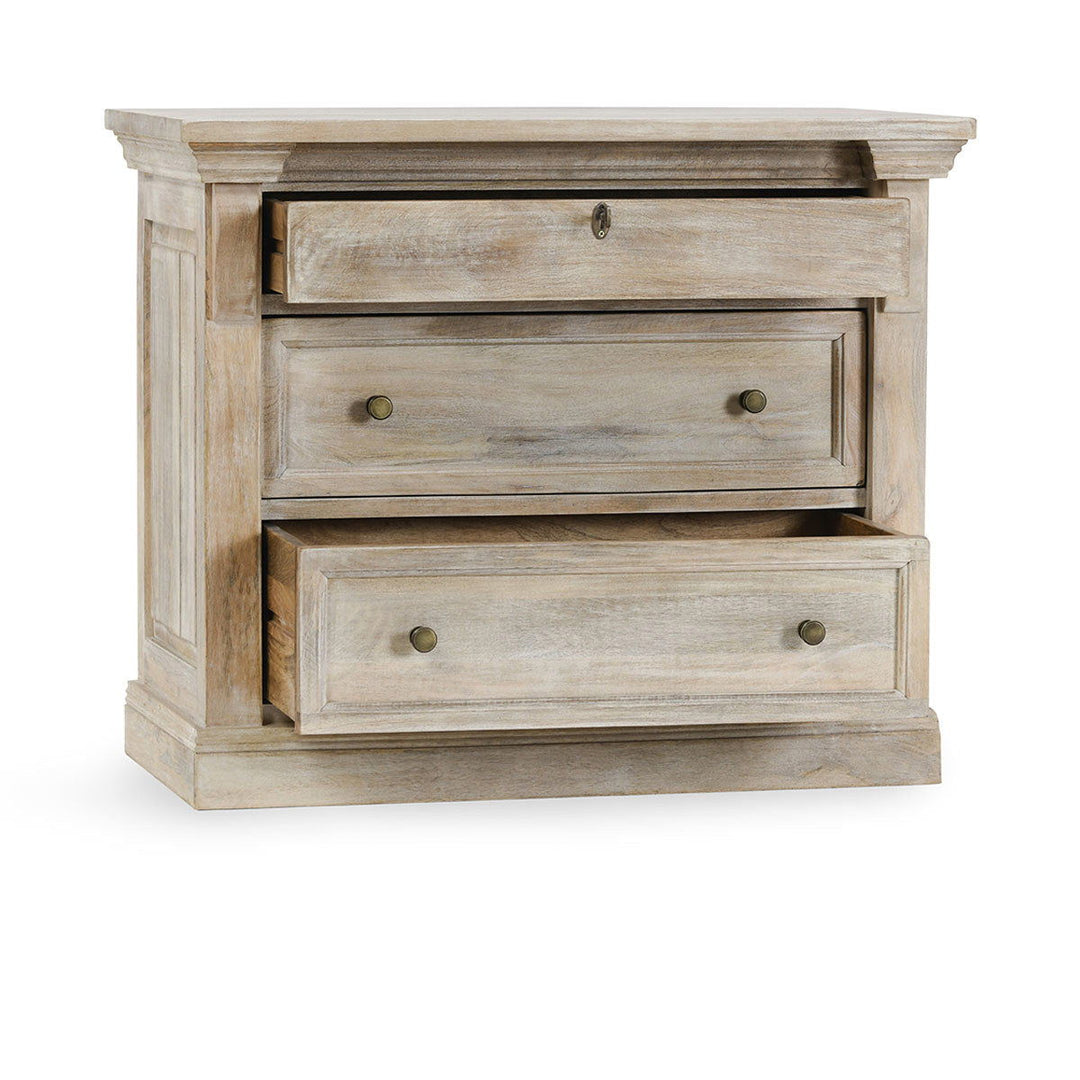Adelaide - 3 Drawer Nightstand - Natural White Wash